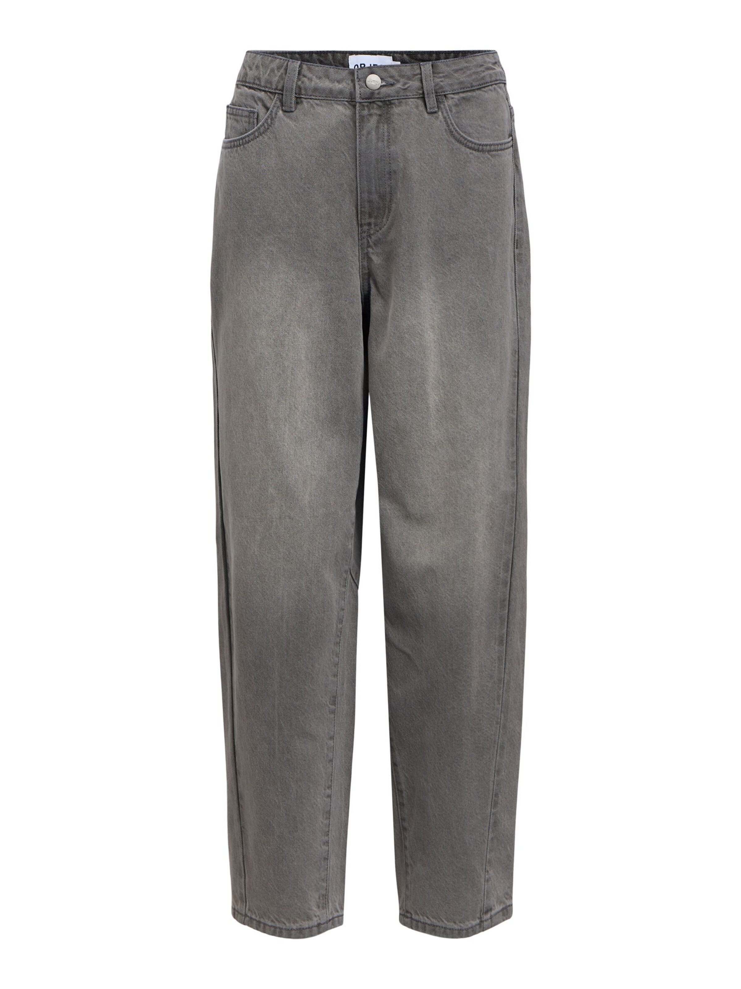 Barrel Jean 'OBJMiu Zoe' OBJECT en gris : devant