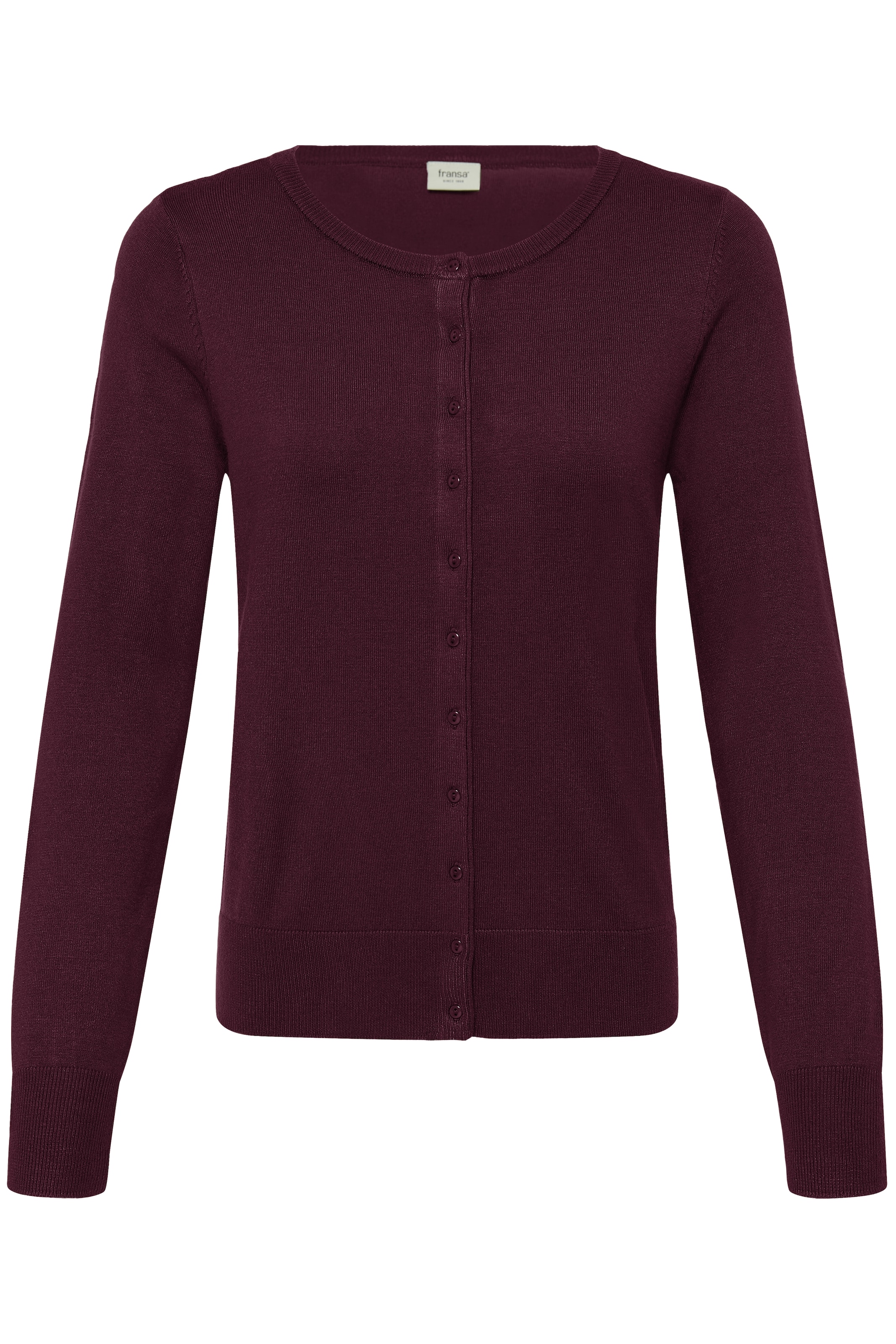 Fransa Strickjacke in XS in dunkelrot, Produktansicht