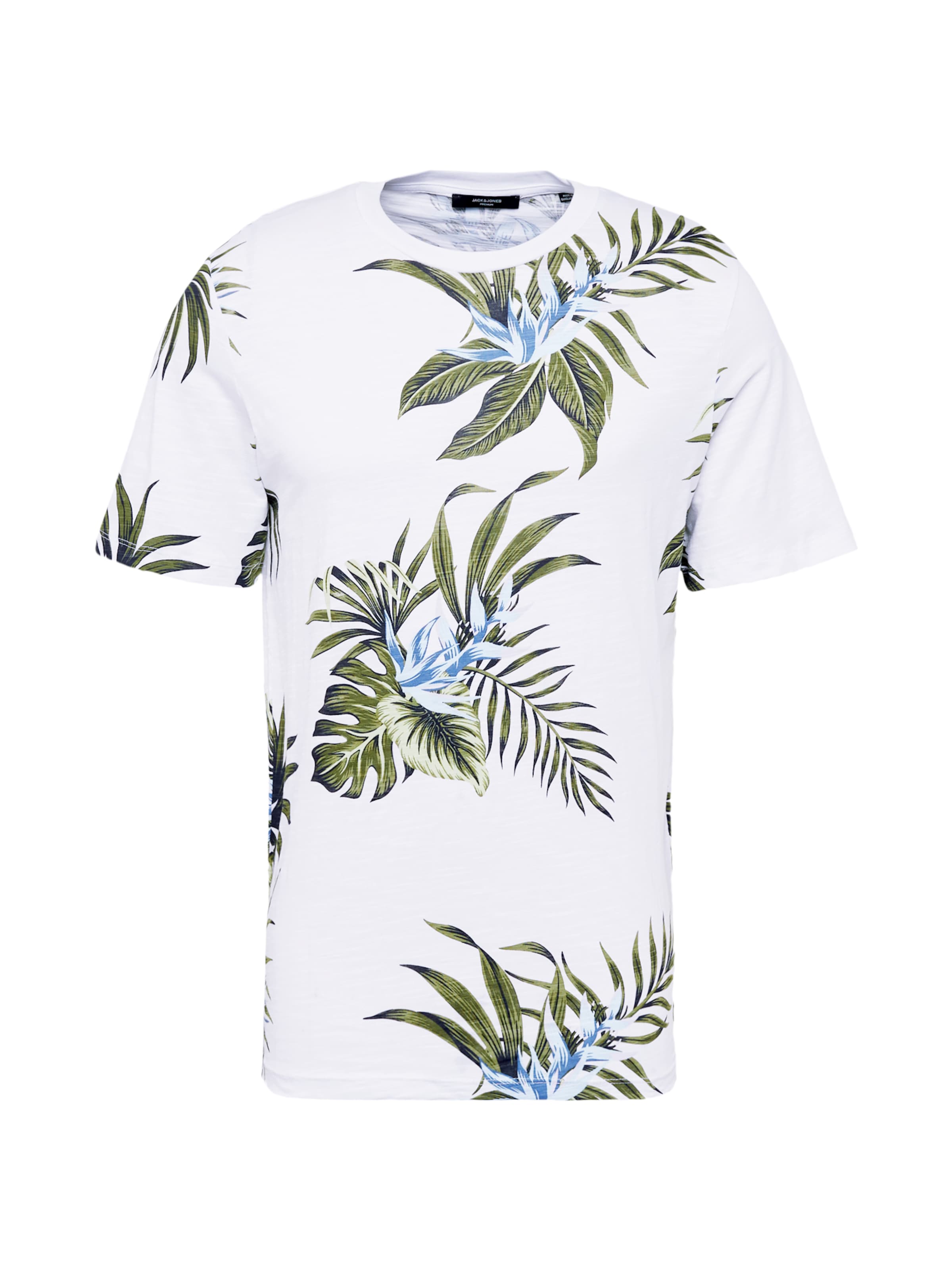 JACK & JONES Shirt 'JPRBLATropic' in Wit: voorkant