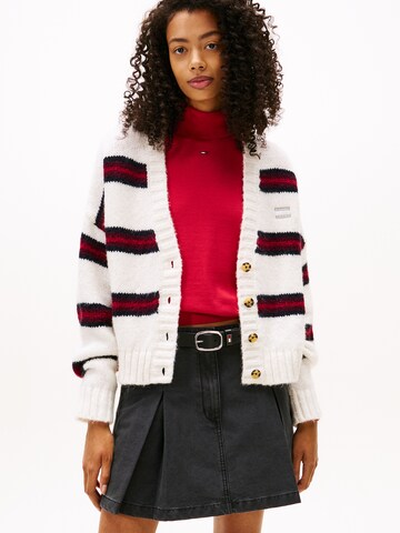 Cardigan Tommy Jeans en blanc : devant