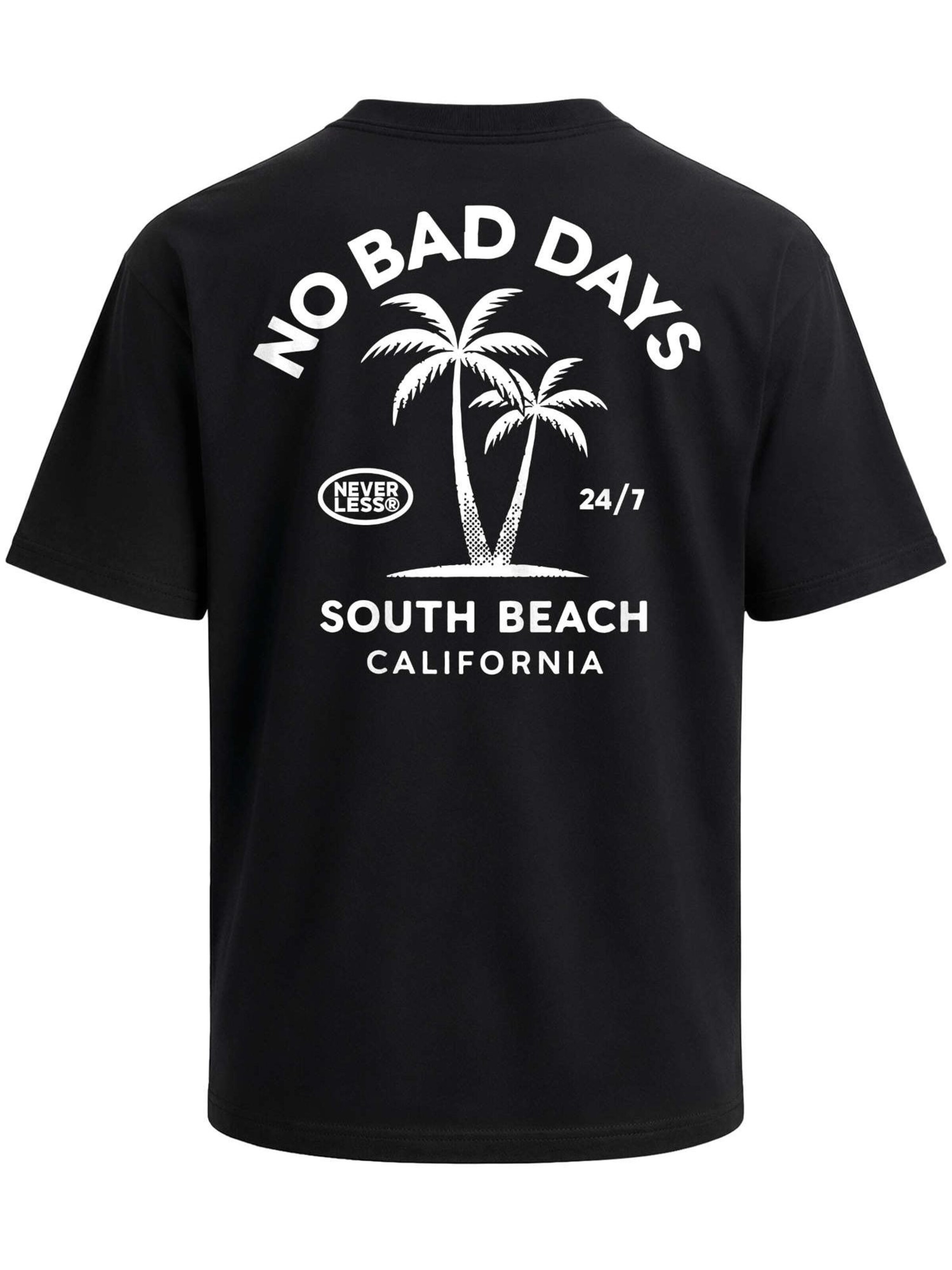 Neverless Shirt 'No Bad Days' in Black: front