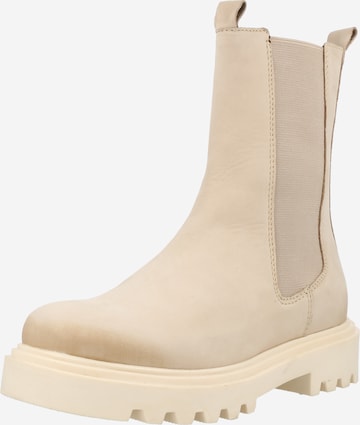 PS Poelman Chelsea boots in Beige: voorkant