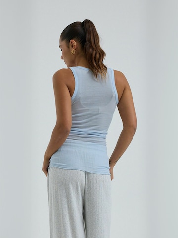 Seamless Basic Top ' Cotton ' in Blau