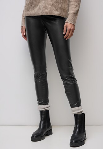 STREET ONE Skinny Leggings in Black: front