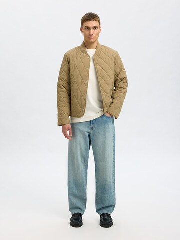 Veste mi-saison SELECTED en marron