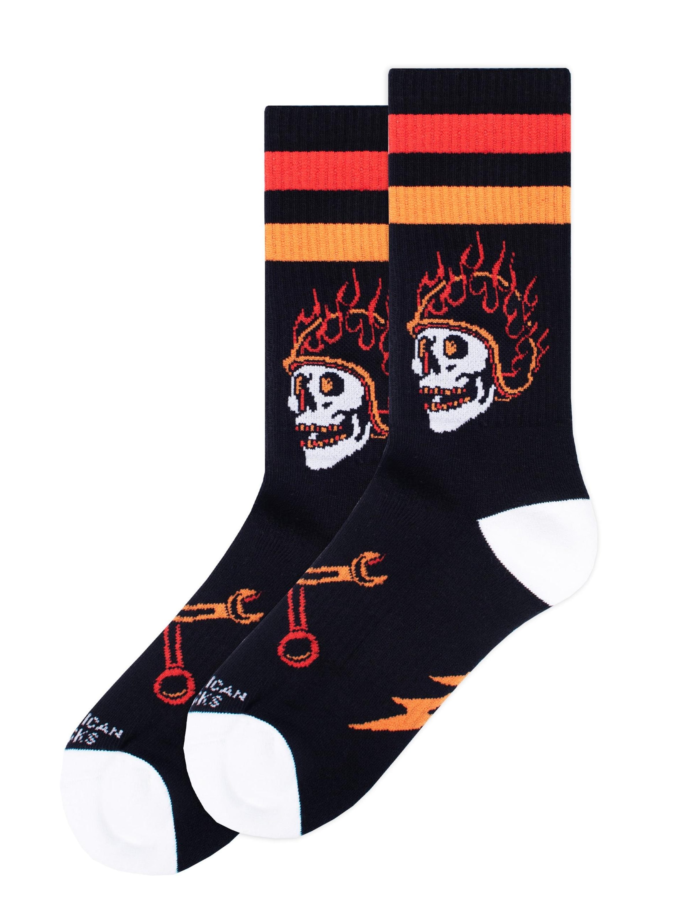 American Socks Socks 'Piston Rebels' in Black: front