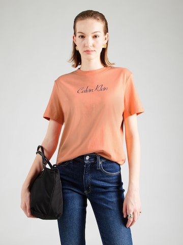 Calvin Klein Jeans Shirt '20s CLASSIC' in Oranje: voorkant