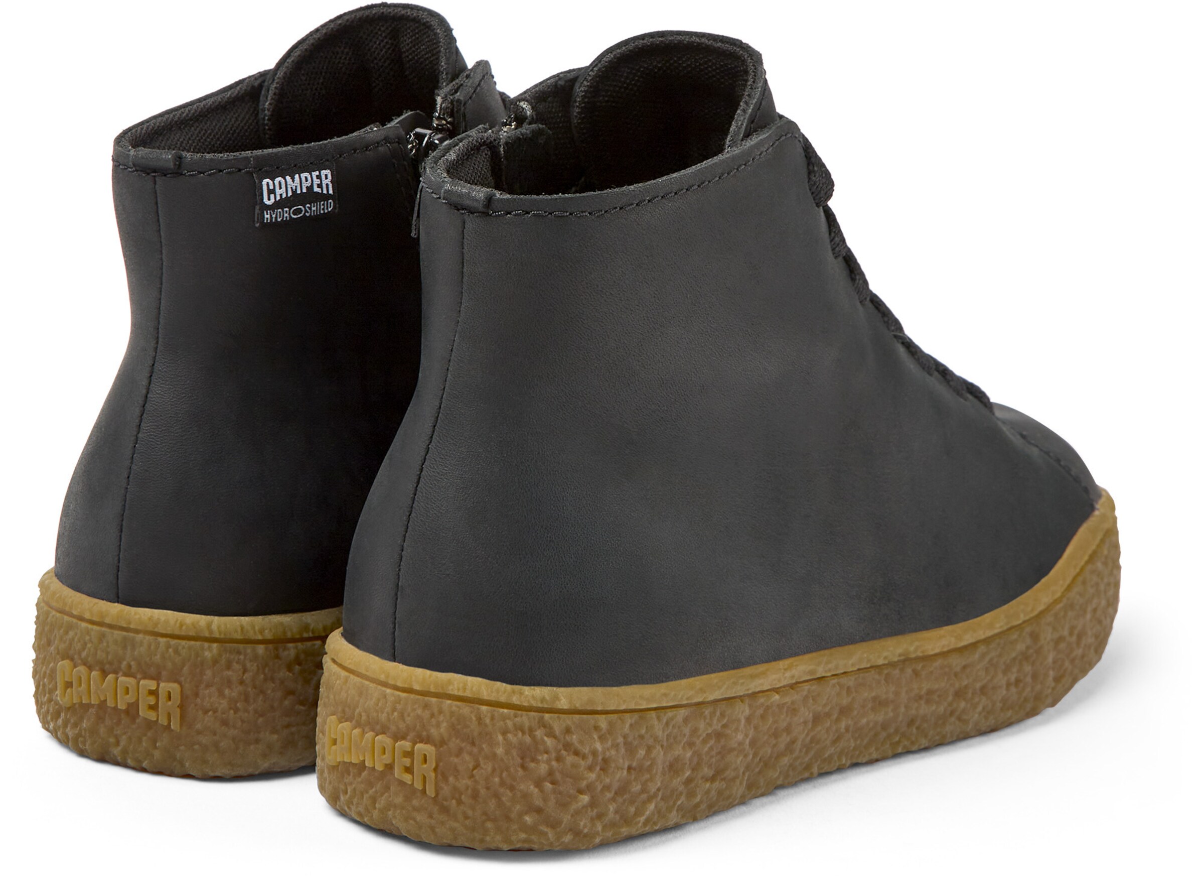 CAMPER Schnürstiefelette 'Peu Terreno' in Schwarz