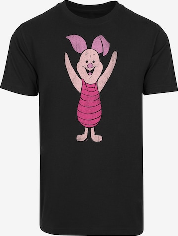 T-Shirt 'Disney Winnie The Pooh Ferkel Classic' F4NT4STIC en noir : devant