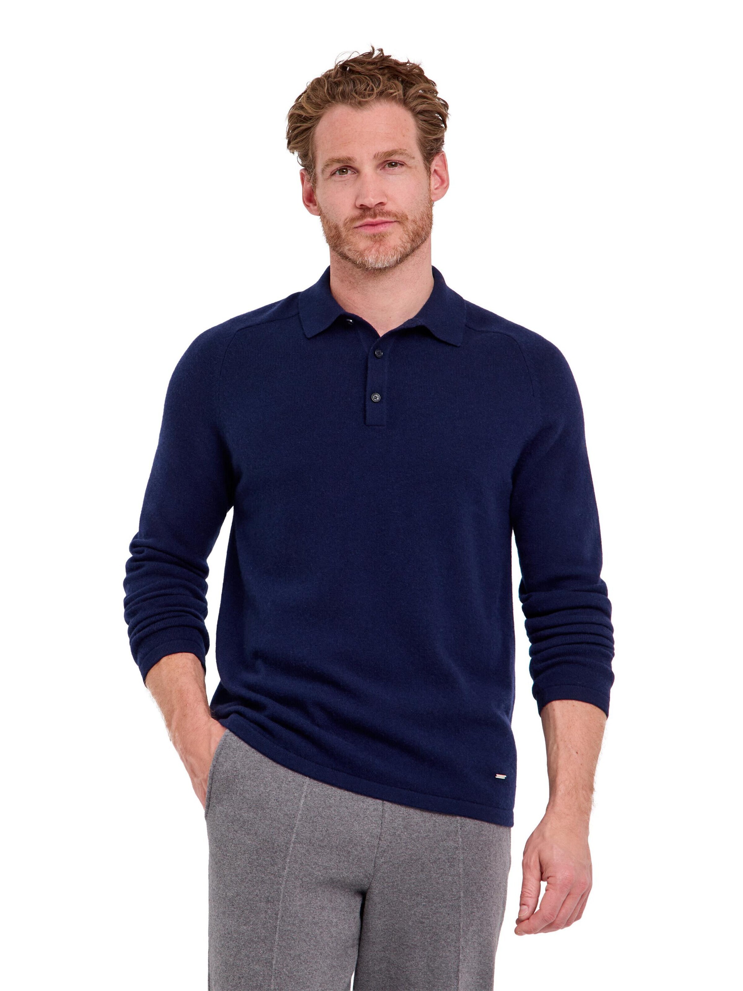 FALKE Sweater 'Pure Cashmere' in Blue: front