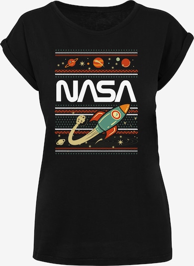 F4NT4STIC Shirt 'Nasa Fair Isle' in de kleur Groen / Oranje / Rood / Zwart / Wit, Productweergave