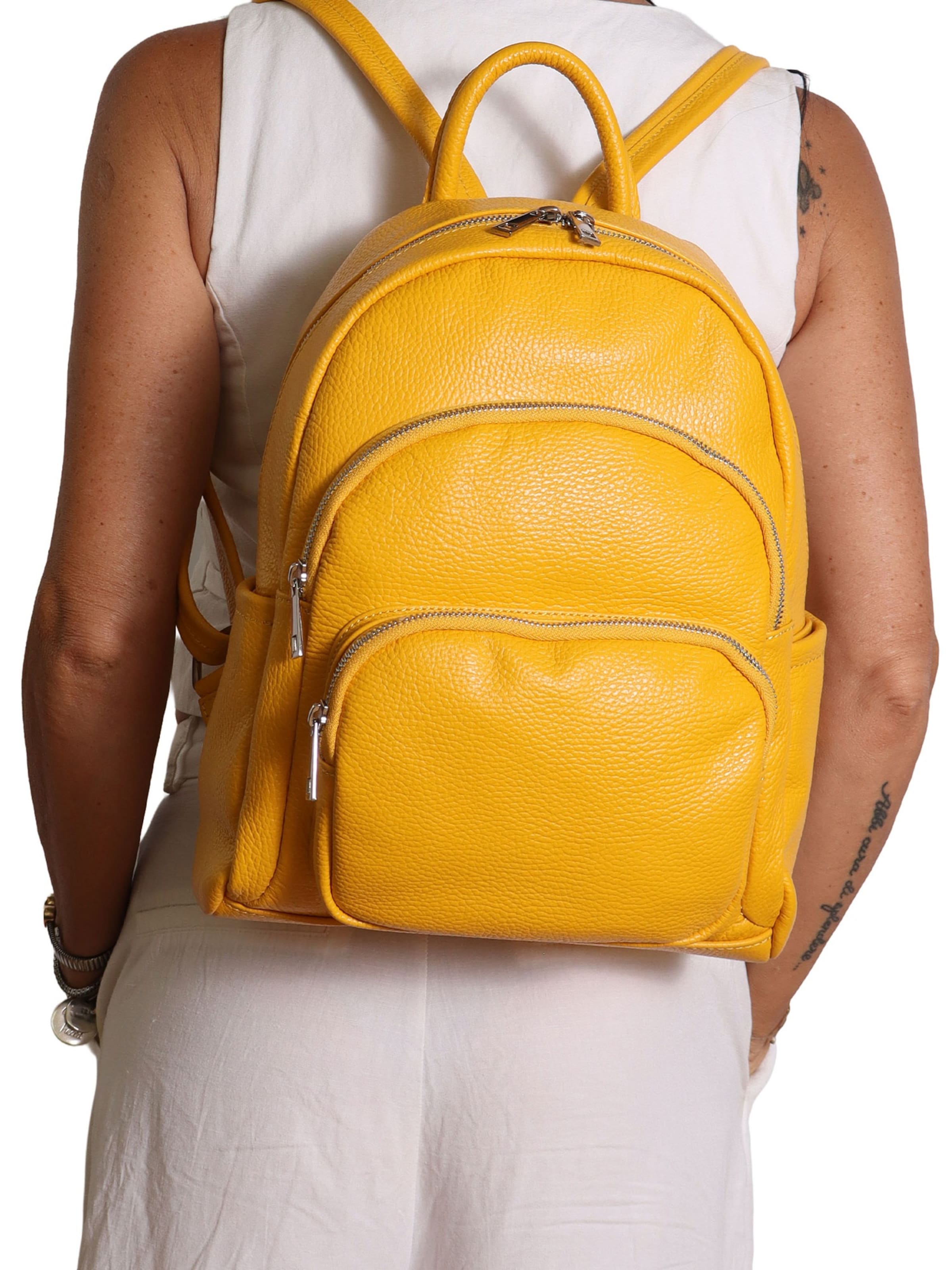 Zaino di Gave Lux in giallo: frontale