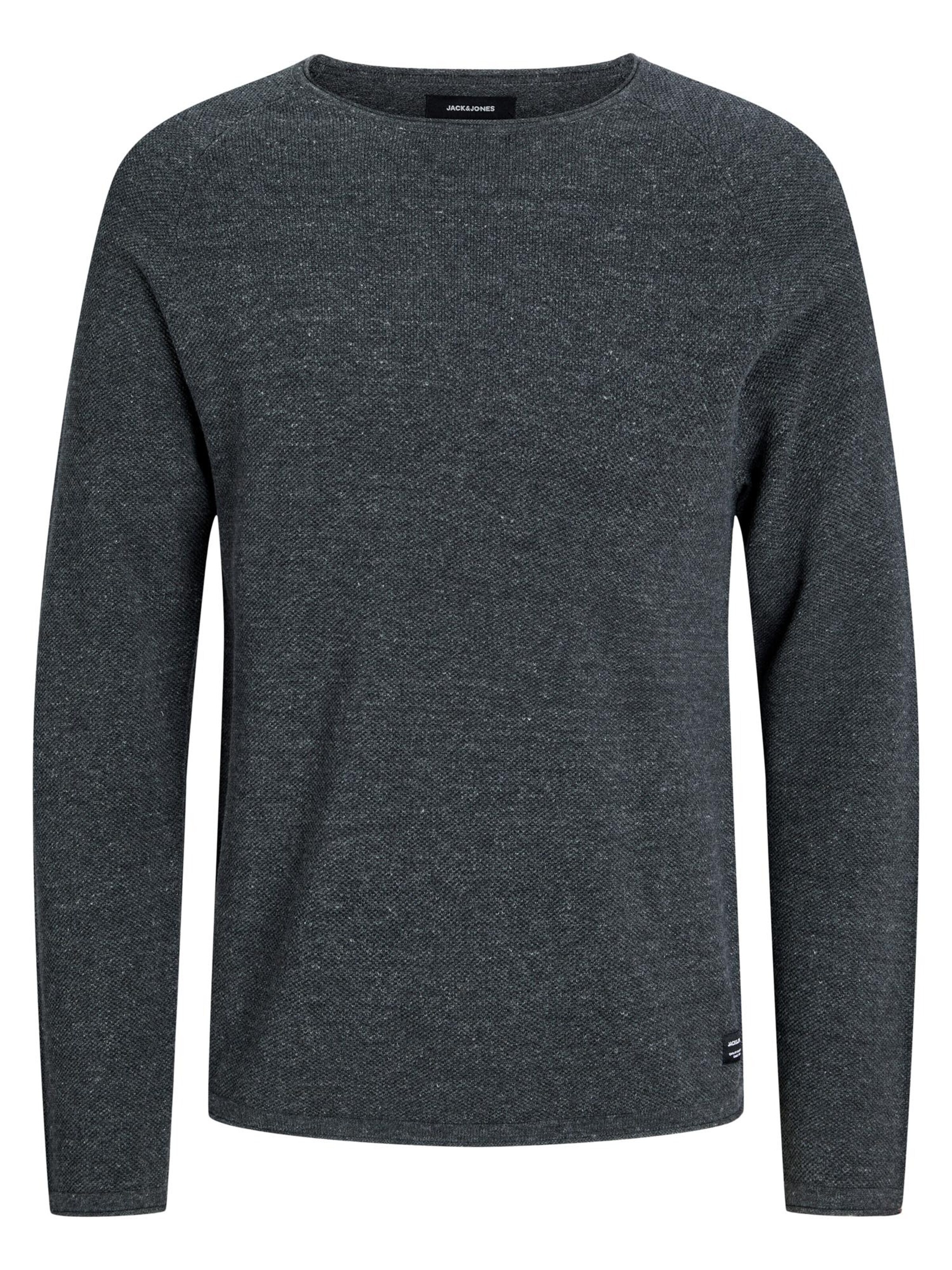 JACK & JONES Tröja 'JJEHill' i grå: framsida