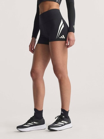 juoda ADIDAS PERFORMANCE Siauras Sportinės kelnės 'Adizero': priekis