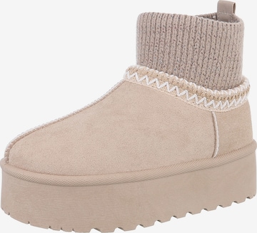 Ital-Design Snow Boots in Beige: front