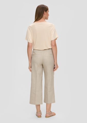 s.Oliver BLACK LABEL Wide Leg Hose in Beige