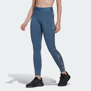 ADIDAS SPORTSWEAR Skinny Športové nohavice 'Essential' - Modrá: predná strana