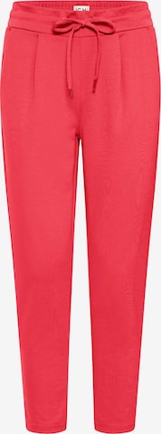 rožinė ICHI Siaurėjantis Klostuotos kelnės 'IHKATE': priekis