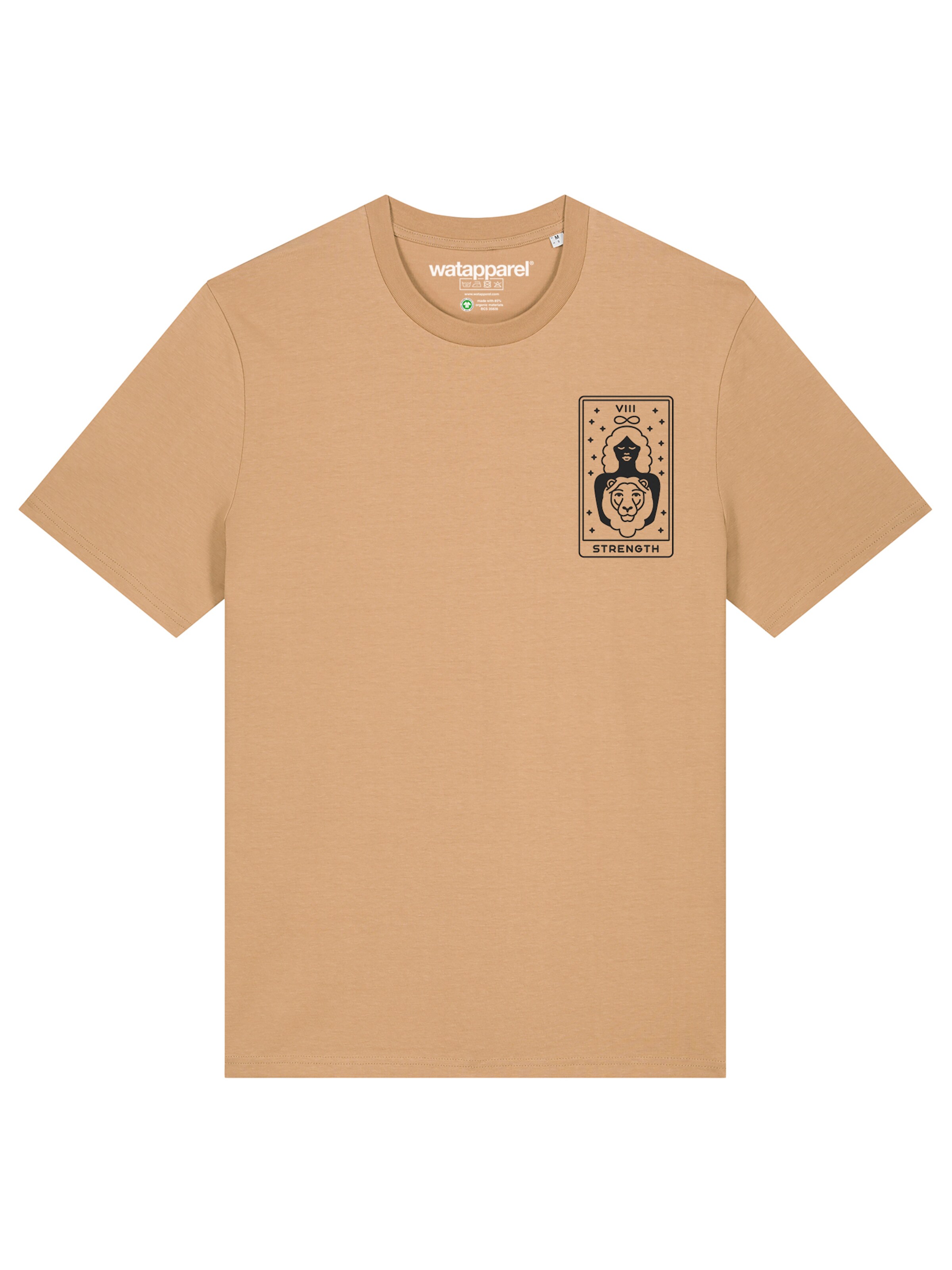 T-Shirt Watapparel en beige : devant