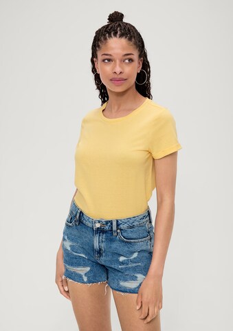 QS T-Shirt in Gelb: Vorderseite