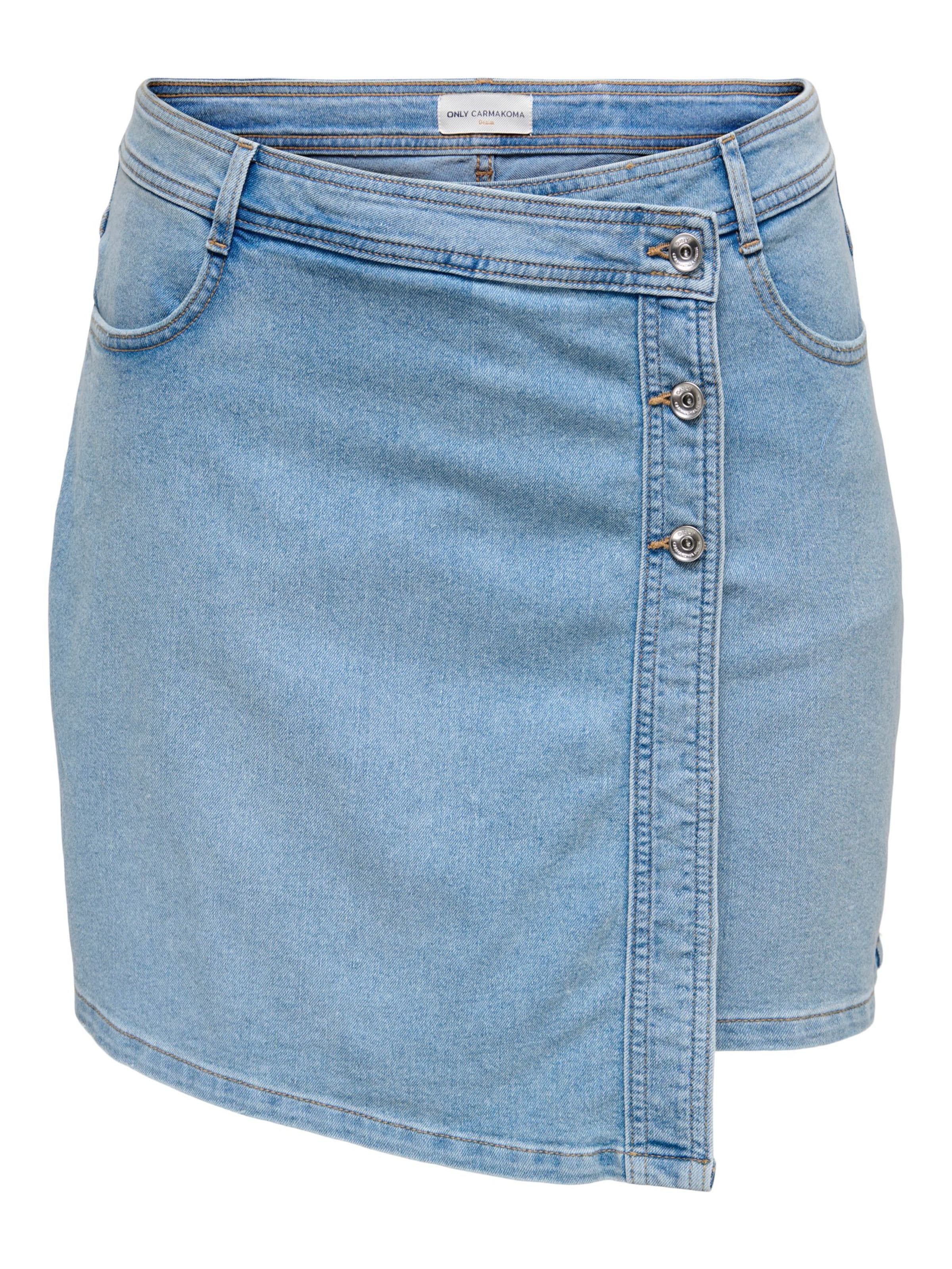 ONLY Carmakoma Jupe 'CARLesly' en bleu denim, Vue avec produit