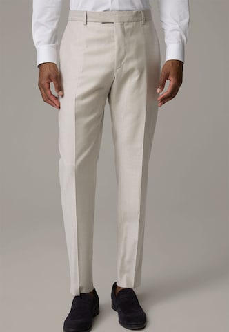 Coupe slim Pantalon à plis STRELLSON en beige : devant