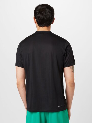 ADIDAS PERFORMANCE Performance Shirt 'Train Essentials 3-Stripes ' in Black