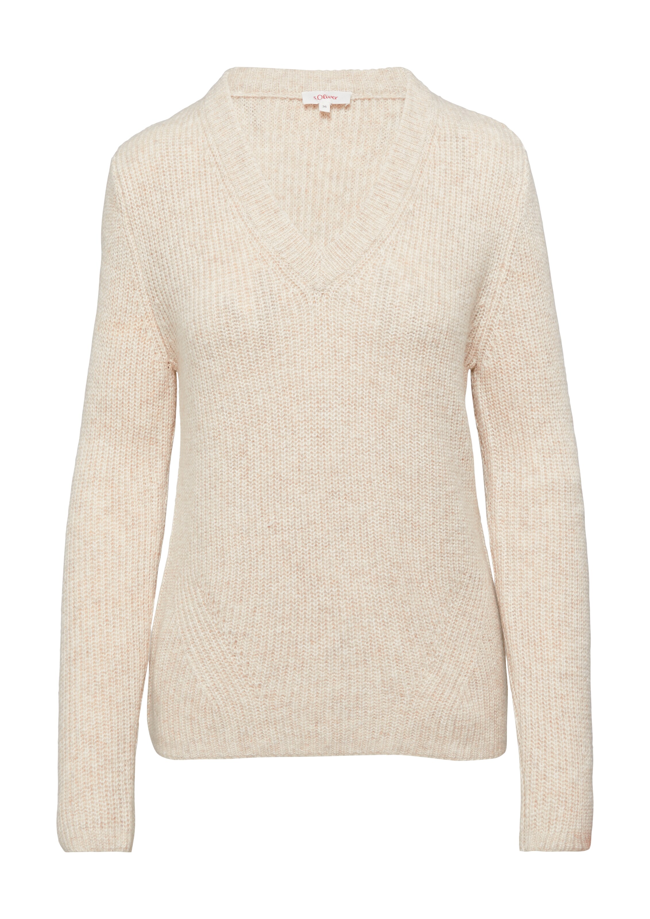 s.Oliver Pullover in Beige: Vorderseite
