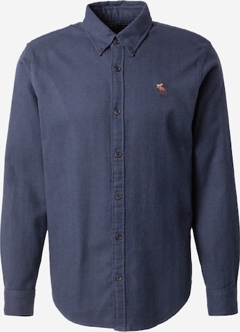 Abercrombie & Fitch Regular fit Button Up Shirt in Blue: front