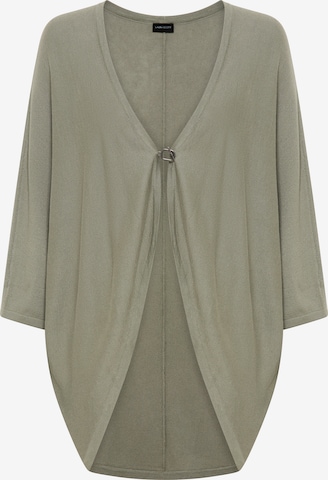LAURA SCOTT Knit Cardigan in Grey: front