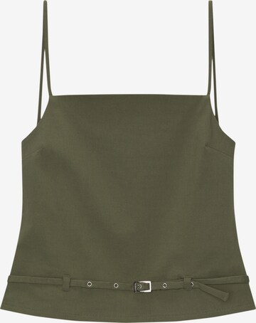 Top di Pull&Bear in verde: frontale