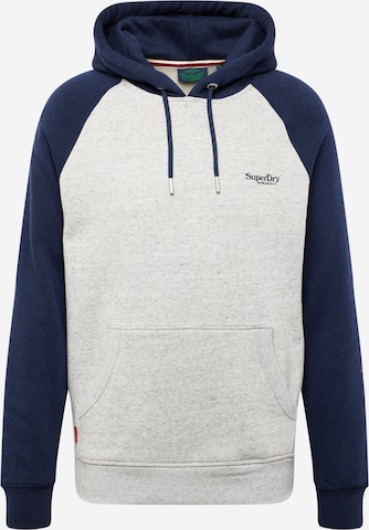 Superdry - Sweatshirt 'ESSENTIAL' em cinzento: frente