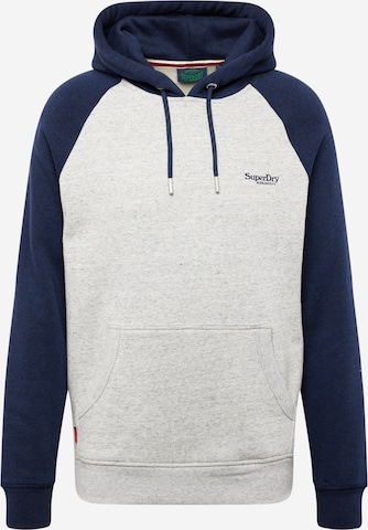 Superdry Sweatshirt 'ESSENTIAL' in Grijs: voorkant