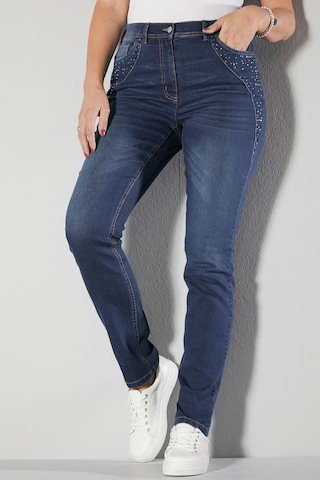 MIAMODA Slimfit Jeans in Blauw: voorkant