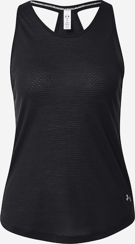 juoda UNDER ARMOUR Sportiniai marškinėliai be rankovių 'Streaker': priekis