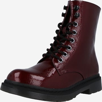 Dockers by Gerli Lace-Up Ankle Boots in Red: front