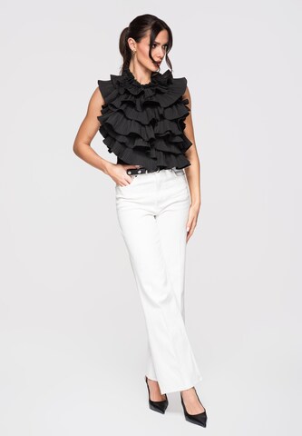 Ombre Top in Zwart