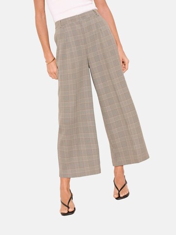 Lipsy - Pierna ancha Pantalón en beige: frente