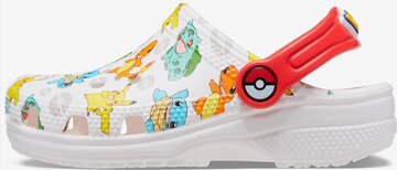 Calzatura aperta 'Pokemon' di Crocs in bianco: frontale