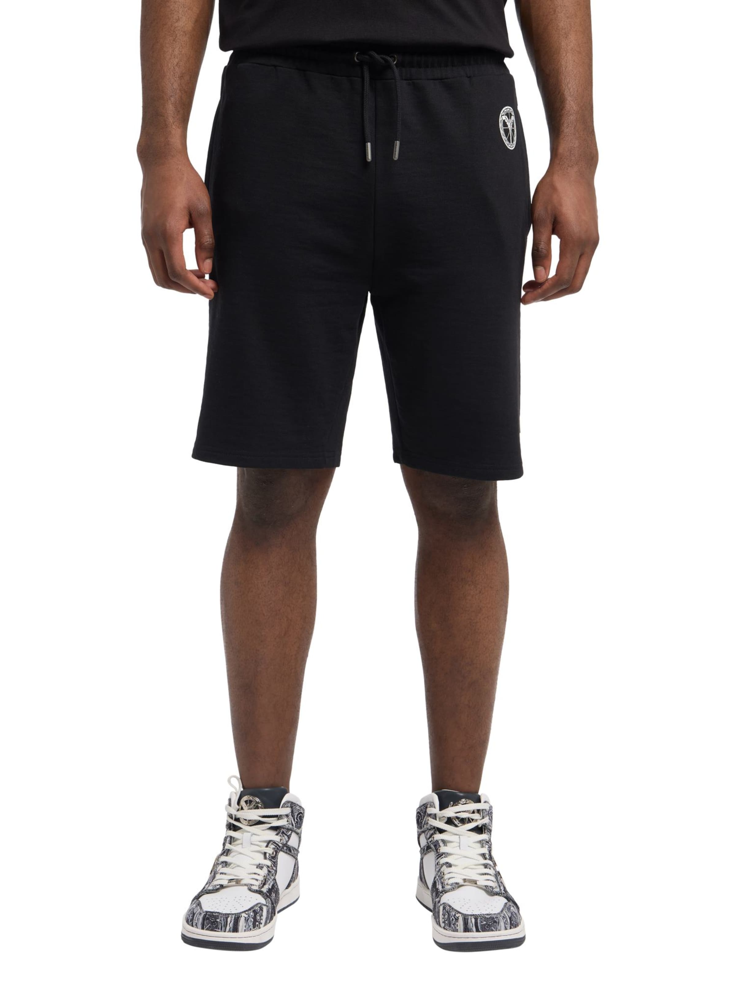 Regular Pantalon Carlo Colucci en noir : devant