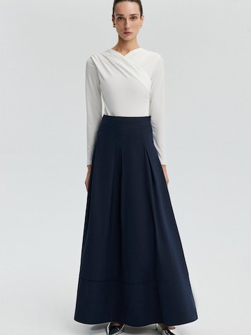 Jupe 'A Line Skirt With Pocket Detail' Touché Privé en bleu