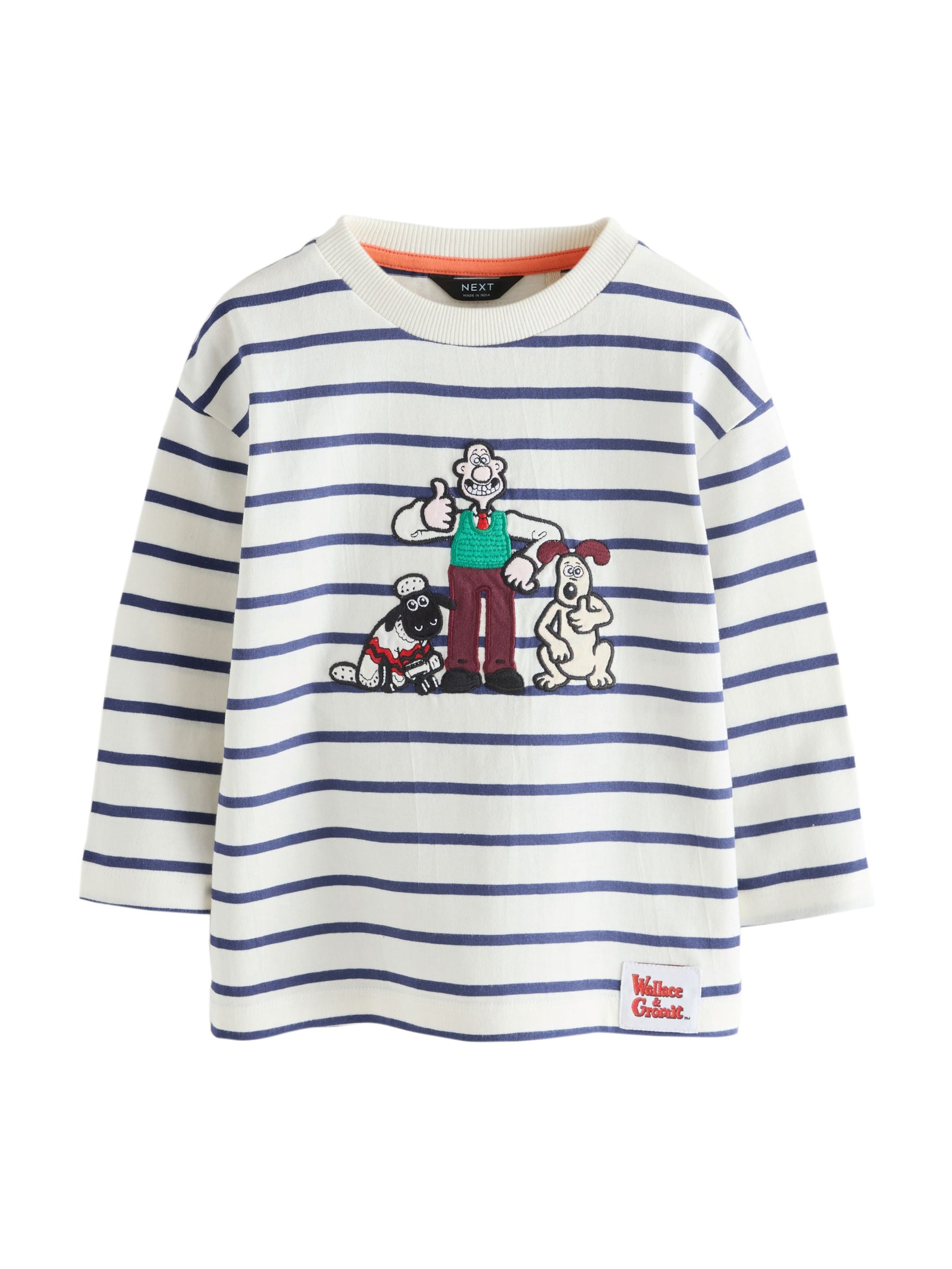Next Shirts 'Wallace & Gromit' i hvid: forside