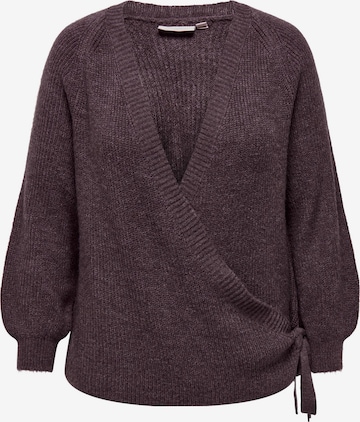 ONLY Carmakoma Sweater in Brown: front