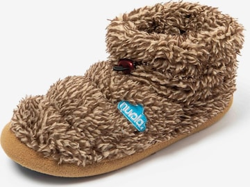 Nuvola. Hausschuh 'Boot Home Cloud Polar' in Braun: Vorderseite