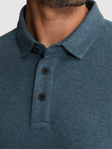 Maglietta 'Slim fit polo shirt with allover texture' di CAST IRON in blu