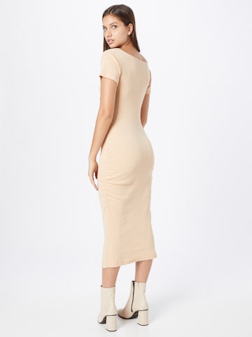 Public Desire Dress 'POPPER' in Beige