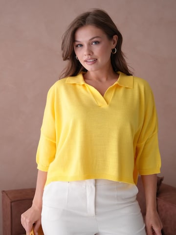 WOMAN VISION Blouse in Geel: voorkant