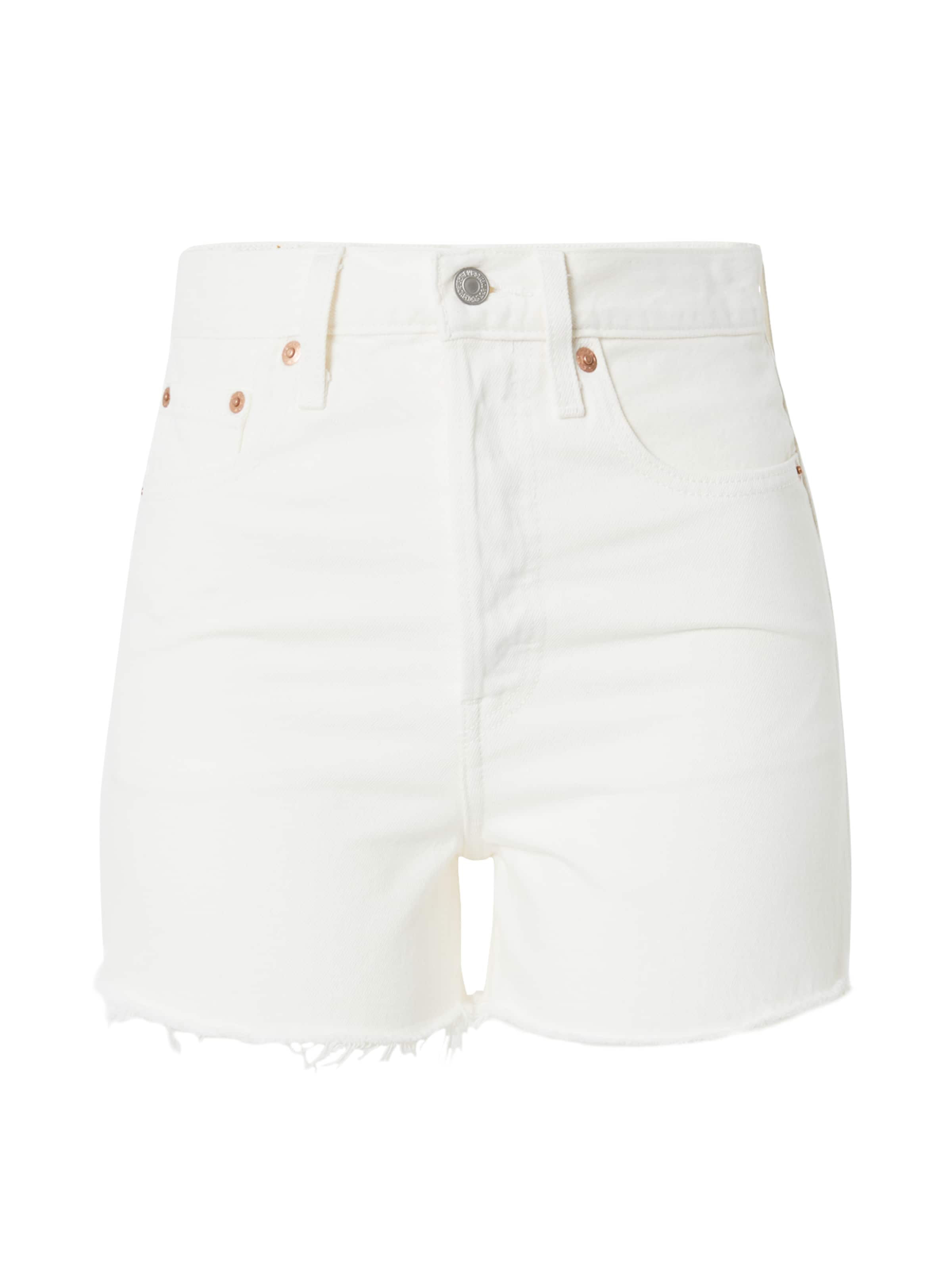 Frauen Jeans LEVI'S Shorts 'RIBCAGE' in Weiß - OV20627