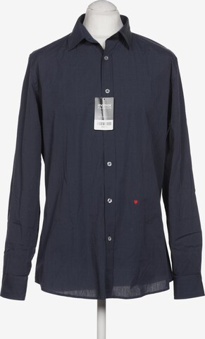 MOSCHINO Button Up Shirt in L in Blue: front