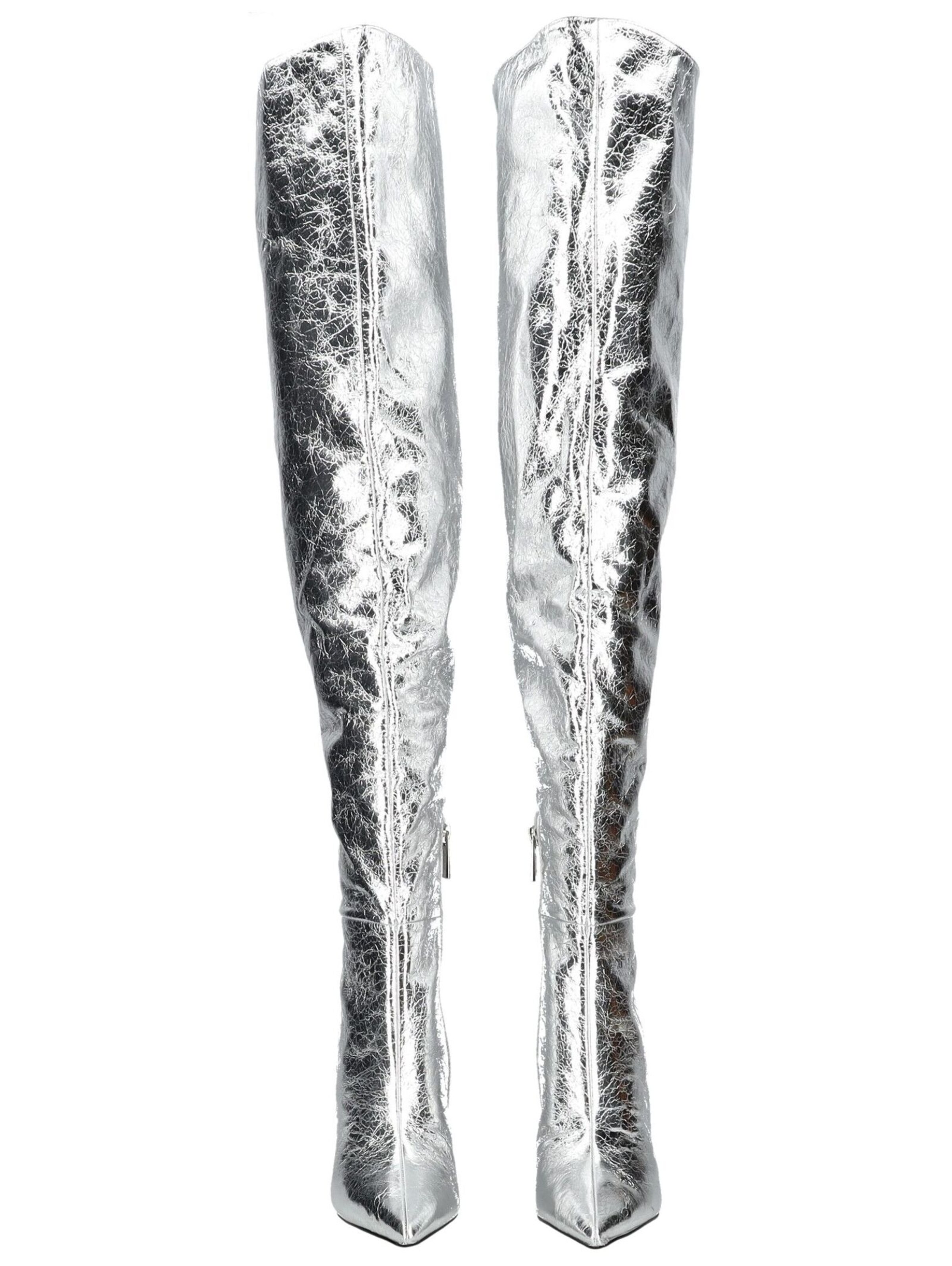 STEVE MADDEN Overknees in Silber